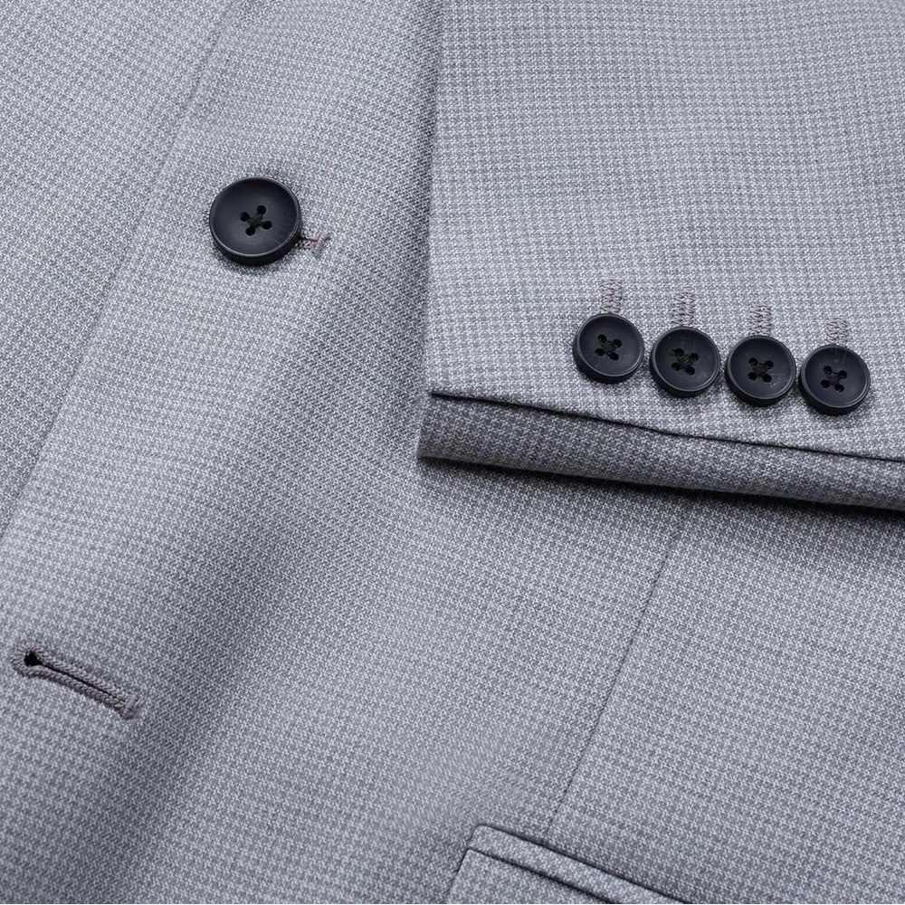 Haggar J.M. Haggar Blazer 50S Silver/Grey Sport Coat Tailored Fit 23” Sleeve - Picture 5 of 16